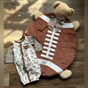 Baby Football play mat and Nightgown Pajamas Mudpie
